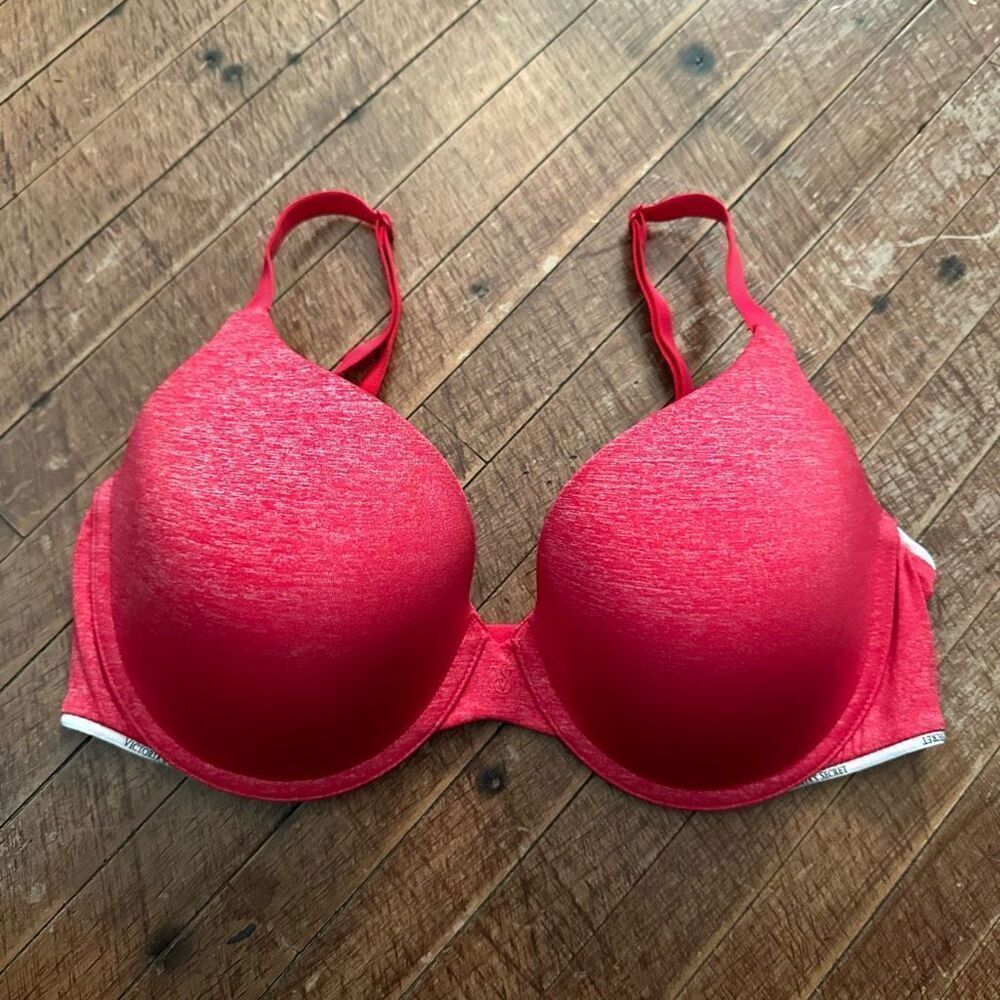 Victoria’s Secret uplift semi Demi red heathered soft 36D bra